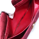 BALLY Shoulder Bag Velor Red Auth BA8218-12