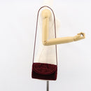 BALLY Shoulder Bag Velor Red Auth BA8218-20