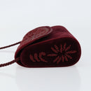 BALLY Shoulder Bag Velor Red Auth BA8218-4