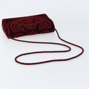 BALLY Shoulder Bag Velor Red Auth BA8218-7