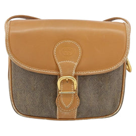 GUCCI Shoulder Bag Canvas Leather Beige Gold 007 23 0125 Auth BA8219 - 0