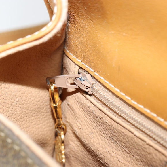 GUCCI Shoulder Bag Canvas Leather Beige Gold 007 23 0125 Auth BA8219