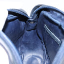 Salvatore Ferragamo Vala Shoulder Bag Leather Navy Gold Auth BA8220-19