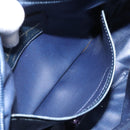 Salvatore Ferragamo Vala Shoulder Bag Leather Navy Gold Auth BA8220-20