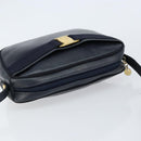 Salvatore Ferragamo Vala Shoulder Bag Leather Navy Gold Auth BA8220-6