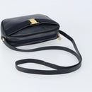 Salvatore Ferragamo Vala Shoulder Bag Leather Navy Gold Auth BA8220-7