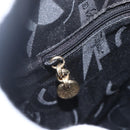 Salvatore Ferragamo Gancini Tote Bag Enamel Black Gold Auth BA8222-18