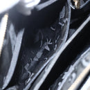 Salvatore Ferragamo Gancini Tote Bag Enamel Black Gold Auth BA8222-23