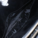 Salvatore Ferragamo Gancini Tote Bag Enamel Black Gold Auth BA8222-24