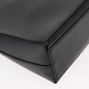 Salvatore Ferragamo Gancini Shoulder Bag Leather Black Silver Auth BA8223-12