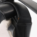 Salvatore Ferragamo Gancini Shoulder Bag Leather Black Silver Auth BA8223-15