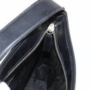 Salvatore Ferragamo Gancini Shoulder Bag Leather Black Silver Auth BA8223-18