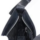 Salvatore Ferragamo Gancini Shoulder Bag Leather Black Silver Auth BA8223-19