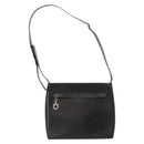 Salvatore Ferragamo Gancini Shoulder Bag Leather Black Silver Auth BA8223-2