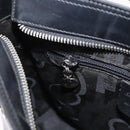 Salvatore Ferragamo Gancini Shoulder Bag Leather Black Silver Auth BA8223-20