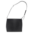 Salvatore Ferragamo Gancini Shoulder Bag Leather Black Silver Auth BA8223-3