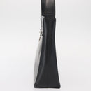 Salvatore Ferragamo Gancini Shoulder Bag Leather Black Silver Auth BA8223-4