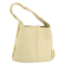 Salvatore Ferragamo Hand Bag Suede Yellow Gold Auth BA8224-1