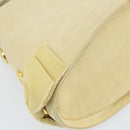 Salvatore Ferragamo Hand Bag Suede Yellow Gold Auth BA8224-16