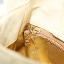 Salvatore Ferragamo Hand Bag Suede Yellow Gold Auth BA8224-19