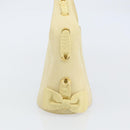 Salvatore Ferragamo Hand Bag Suede Yellow Gold Auth BA8224-3