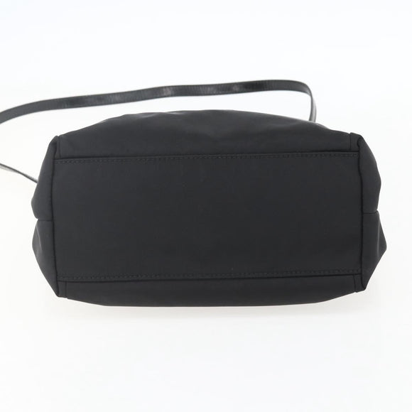 Salvatore Ferragamo Hand Bag Nylon Enamel 2way Black Auth BA8225