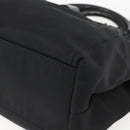 Salvatore Ferragamo Hand Bag Nylon Enamel 2way Black Auth BA8225-16