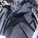 Salvatore Ferragamo Hand Bag Nylon Enamel 2way Black Auth BA8225-23