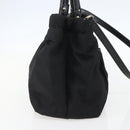 Salvatore Ferragamo Hand Bag Nylon Enamel 2way Black Auth BA8225-3