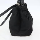 Salvatore Ferragamo Hand Bag Nylon Enamel 2way Black Auth BA8225-4
