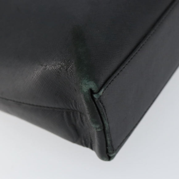 Salvatore Ferragamo Gancini Shoulder Bag Leather Black Gold Auth BA8226