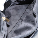 Salvatore Ferragamo Gancini Shoulder Bag Leather Black Gold Auth BA8226-11