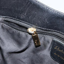 Salvatore Ferragamo Gancini Shoulder Bag Leather Black Gold Auth BA8226-19