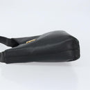 Salvatore Ferragamo Gancini Shoulder Bag Leather Black Gold Auth BA8226-4