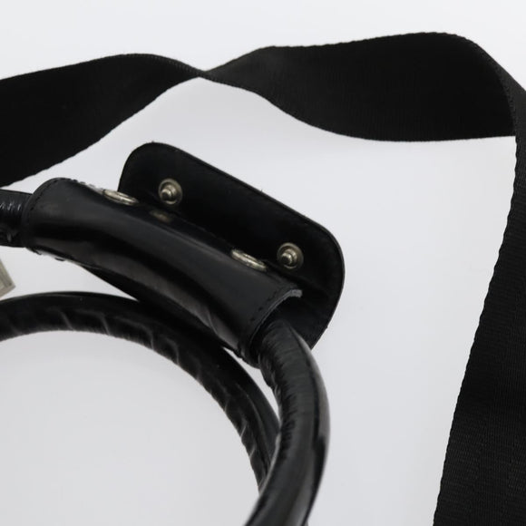 Salvatore Ferragamo Boston Bag Nylon Black Silver Auth BA8227