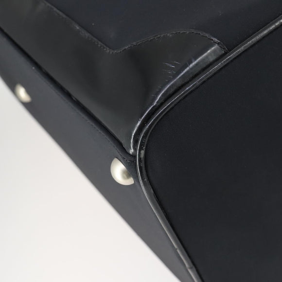 Salvatore Ferragamo Boston Bag Nylon Black Silver Auth BA8227