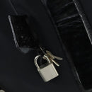 Salvatore Ferragamo Boston Bag Nylon Black Silver Auth BA8227-19