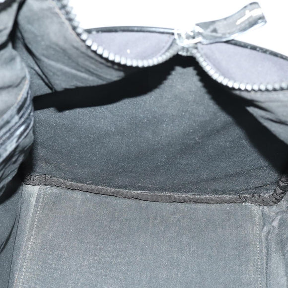 Salvatore Ferragamo Boston Bag Nylon Black Silver Auth BA8227