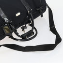 Salvatore Ferragamo Boston Bag Nylon Black Silver Auth BA8227-7