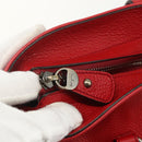 Salvatore Ferragamo Gancini Tote Bag Leather Red Auth BA8228-14