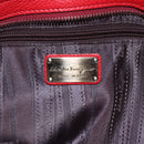 Salvatore Ferragamo Gancini Tote Bag Leather Red Auth BA8228-15