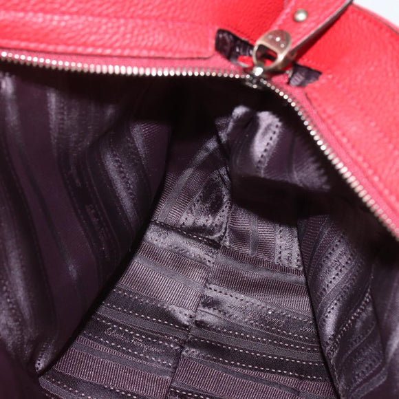 Salvatore Ferragamo Gancini Tote Bag Leather Red Auth BA8228