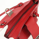 Salvatore Ferragamo Gancini Tote Bag Leather Red Auth BA8228-6