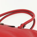Salvatore Ferragamo Gancini Tote Bag Leather Red Auth BA8228-8