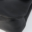 Salvatore Ferragamo Gancini Shoulder Bag Leather Black Silver Auth BA8229-10