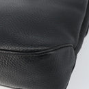 Salvatore Ferragamo Gancini Shoulder Bag Leather Black Silver Auth BA8229-12