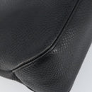 Salvatore Ferragamo Gancini Shoulder Bag Leather Black Silver Auth BA8229-13