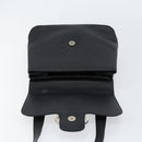 Salvatore Ferragamo Gancini Shoulder Bag Leather Black Silver Auth BA8229-15