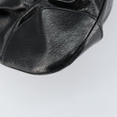 Salvatore Ferragamo Gancini Tote Bag Enamel Black Silver Auth BA8231-13