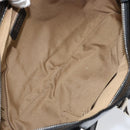 Salvatore Ferragamo Gancini Tote Bag Enamel Black Silver Auth BA8231-19